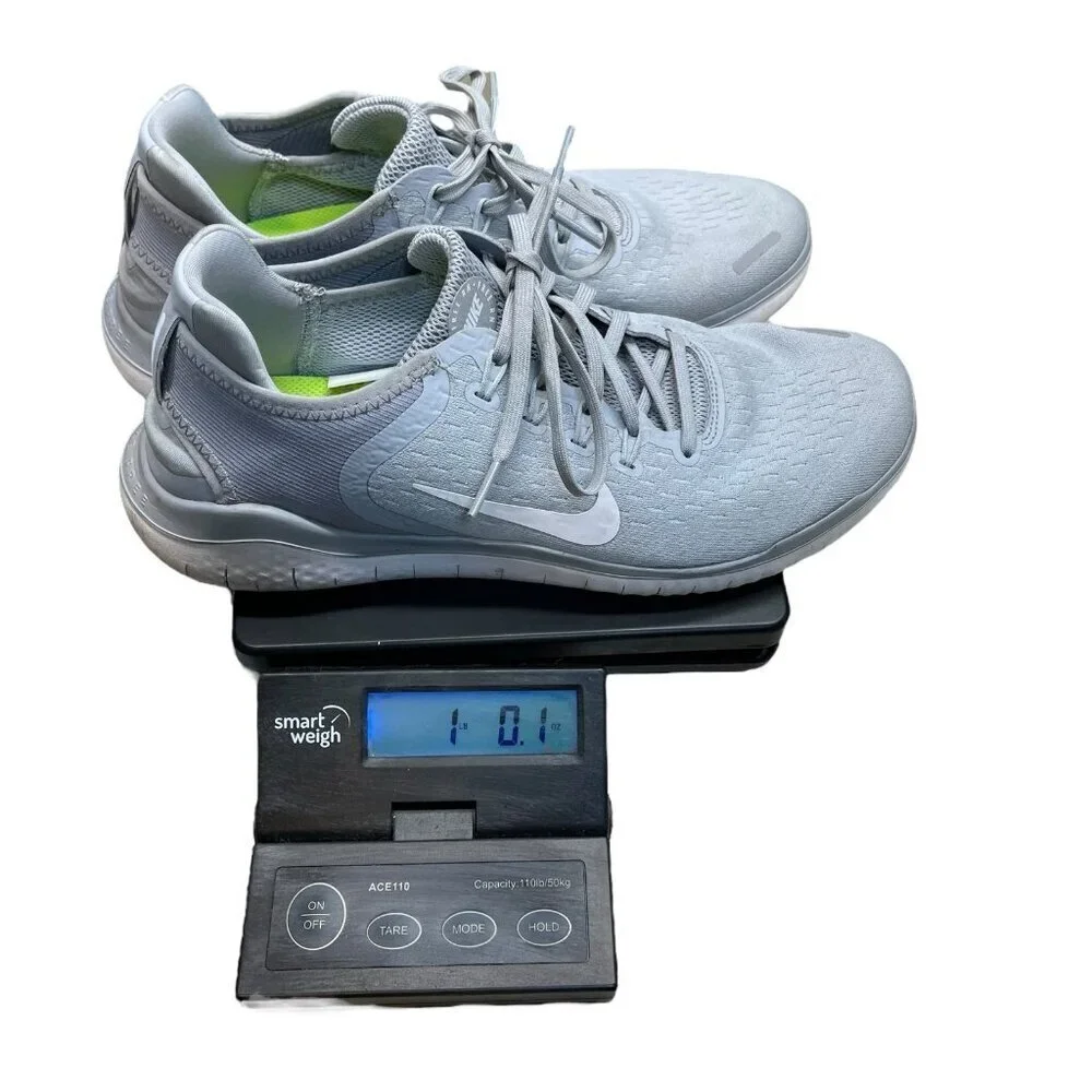 Nike Free RN 2018 Women's Running Shoes Size 9 Wolf Grey 942836-003 Athletic